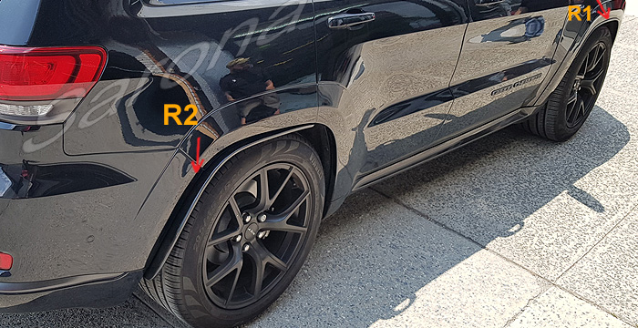Custom Jeep Grand Cherokee  SUV/SAV/Crossover Fender Flares (2011 - 2021) - $299.00 (Part #JP-007-FF)